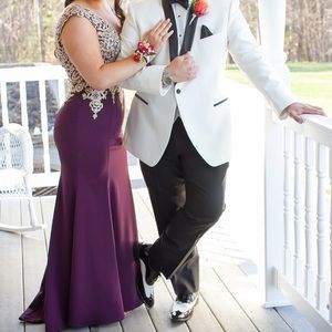 Beautiful Eggplant prom dress